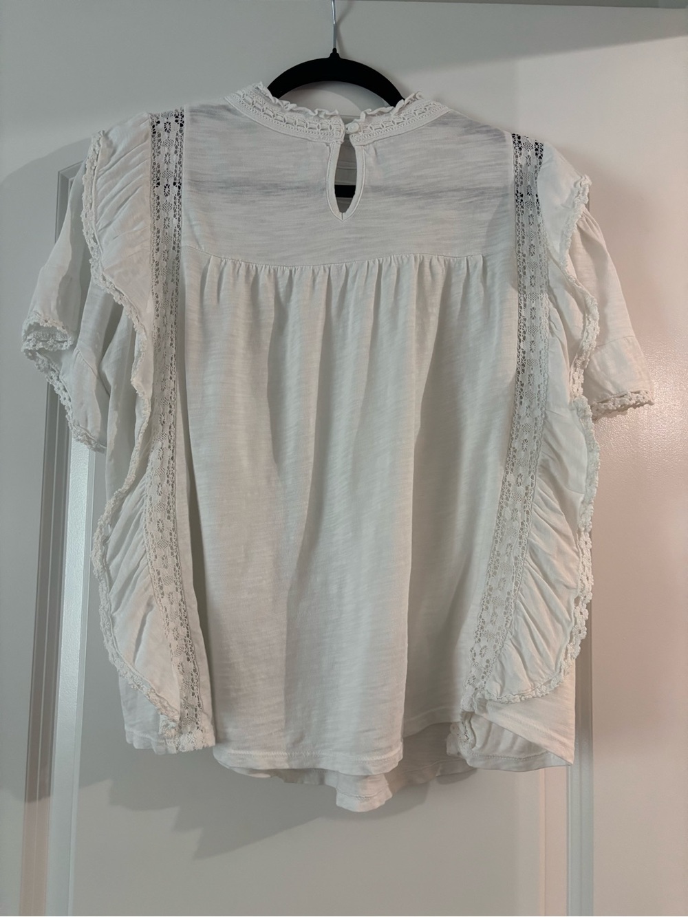 Free People Pintuck Ruffle Blouse - Picture 2 of 7